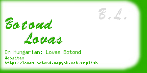 botond lovas business card